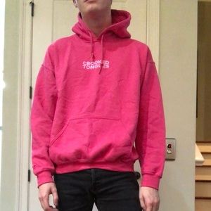 Crooked Tongues Pink Hoodie